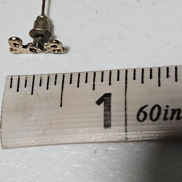 Elegant Gold Tone Love Script Stud Earrings Fashion Jewelry Gift for Her Women - Picture 3 of 3